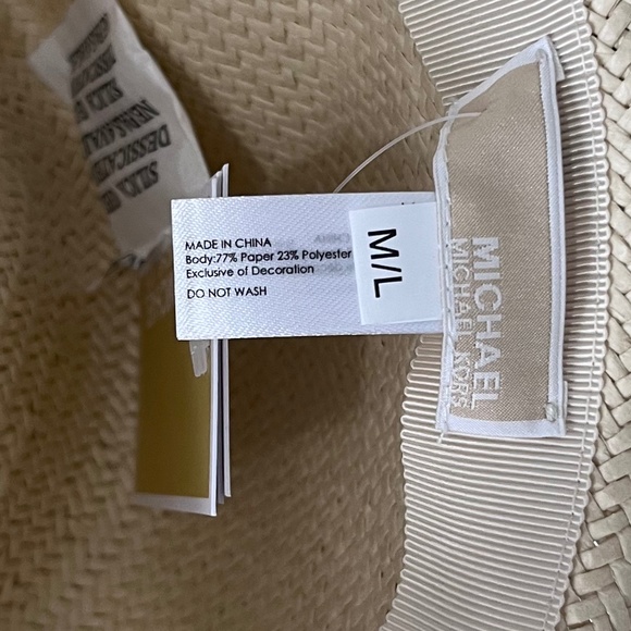 Michael Kors Women’s Straw Chain-Detail Fedora - Picture 9 of 10